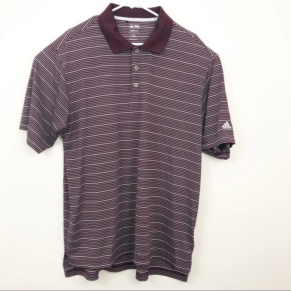 Adidas‎ Climalite Striped Golf Shirt Size XL